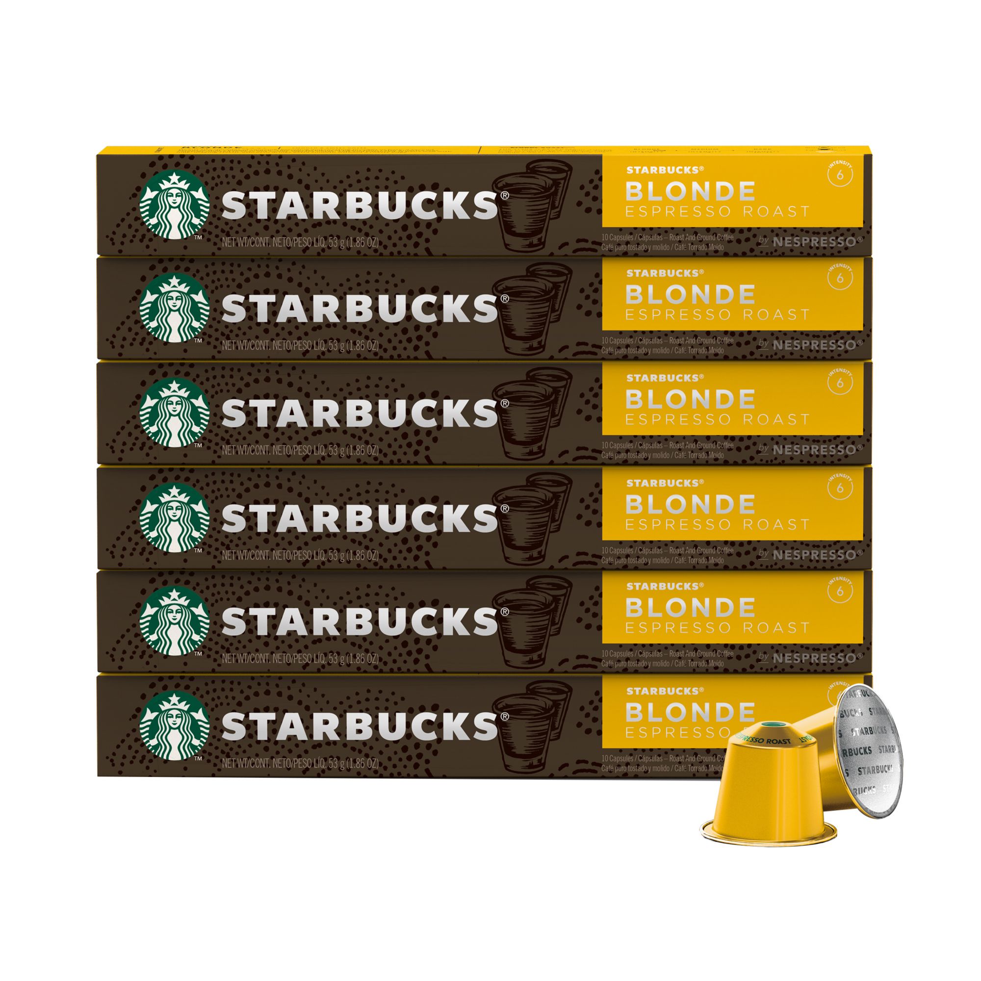 Starbucks By Nespresso Coffee Pods Variety Pack 60 Capsules (10 of