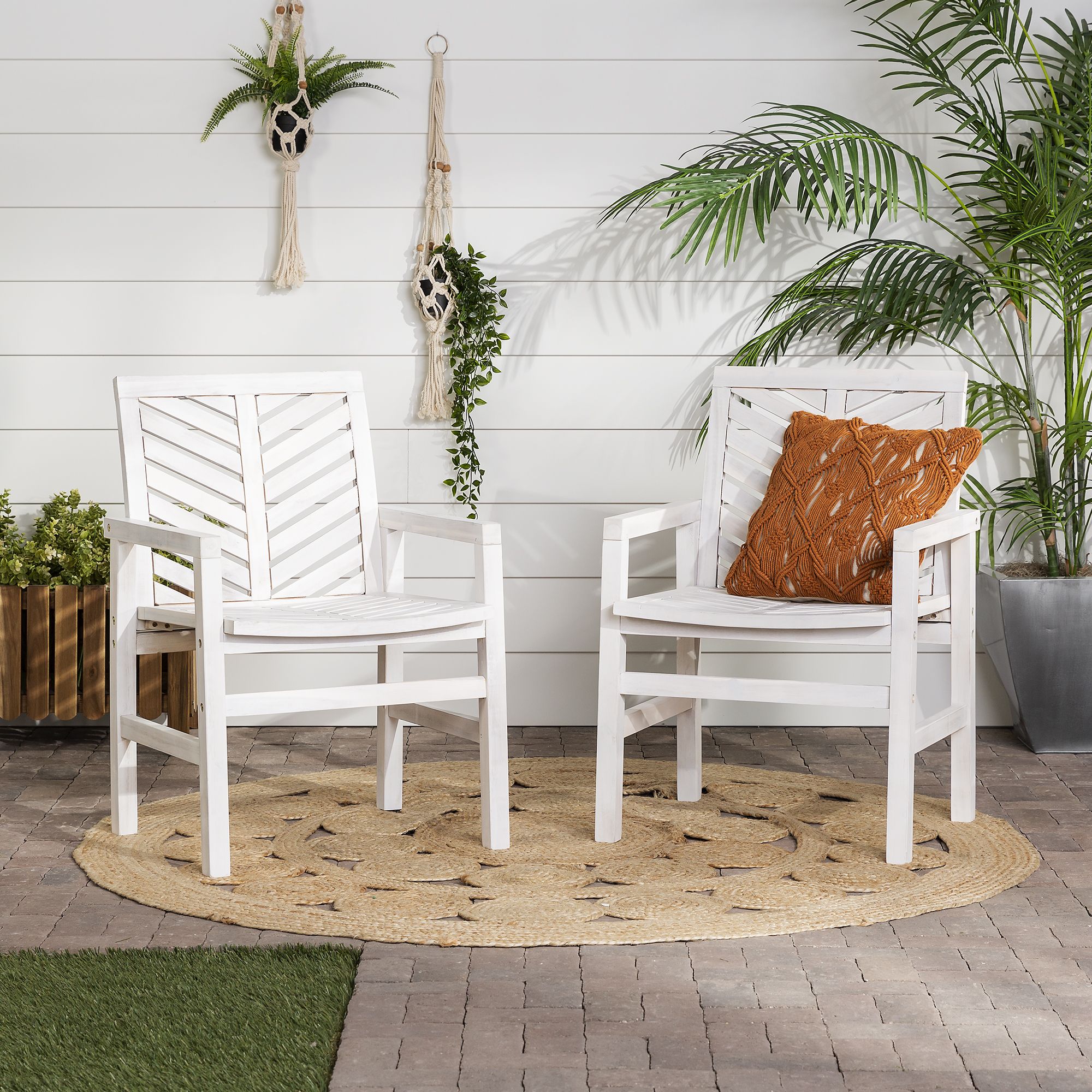 White front porch outlet chairs