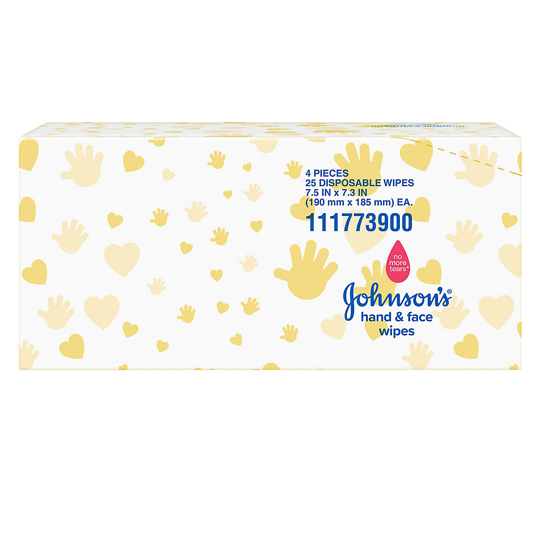 Johnsons Hand & Face Baby Sanitizing Wipes for Travel and On-the-Go 25 ct No More Tears Formula 