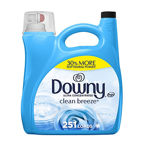 Downy Ultra Concentrated Liquid Fabric Conditioner, Clean Breeze, 251 Loads, 170 fl. oz.