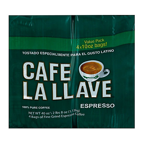 Cafe La Llave Espresso, 10 oz.- 4 pk.