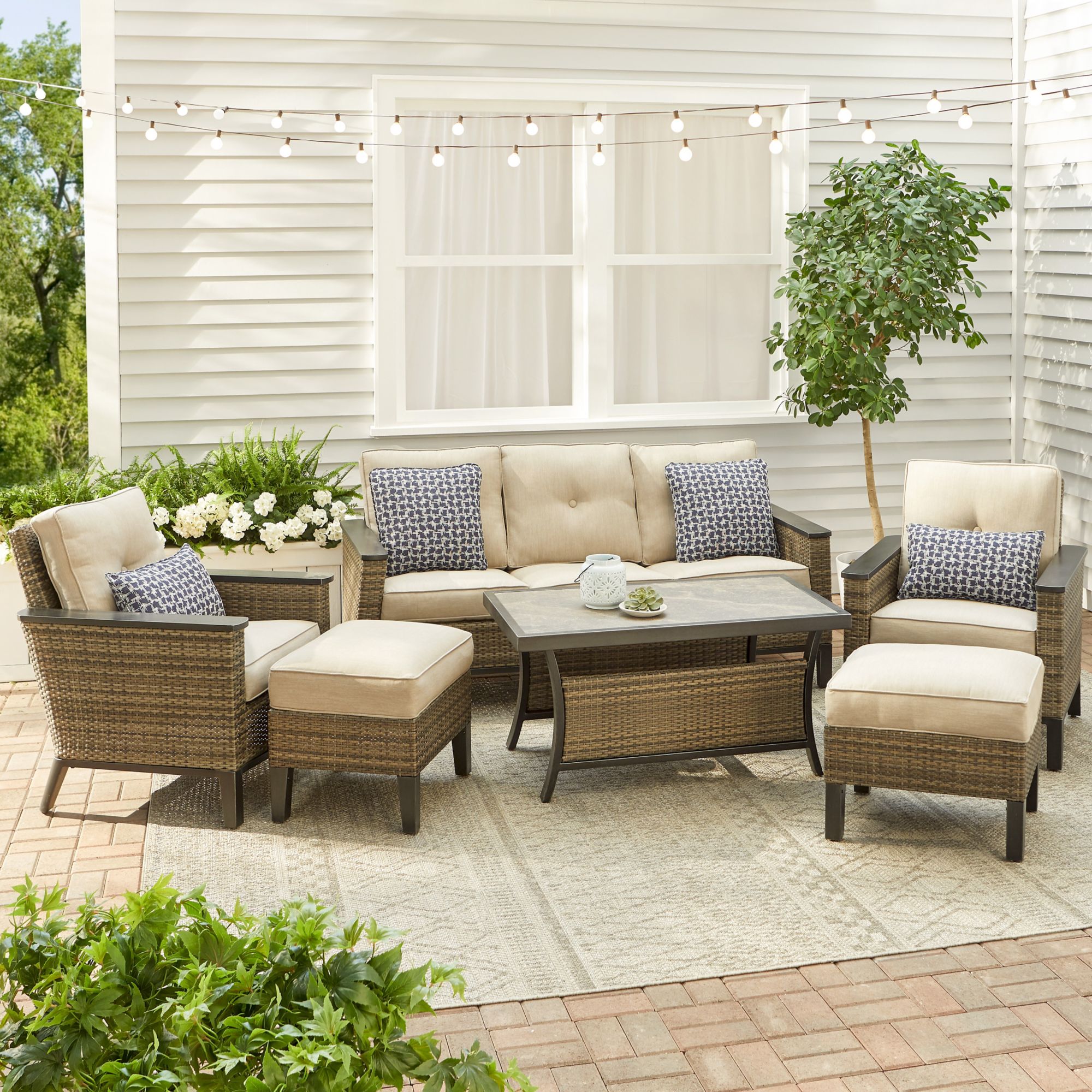 Deep seating patio on sale furniture clearance