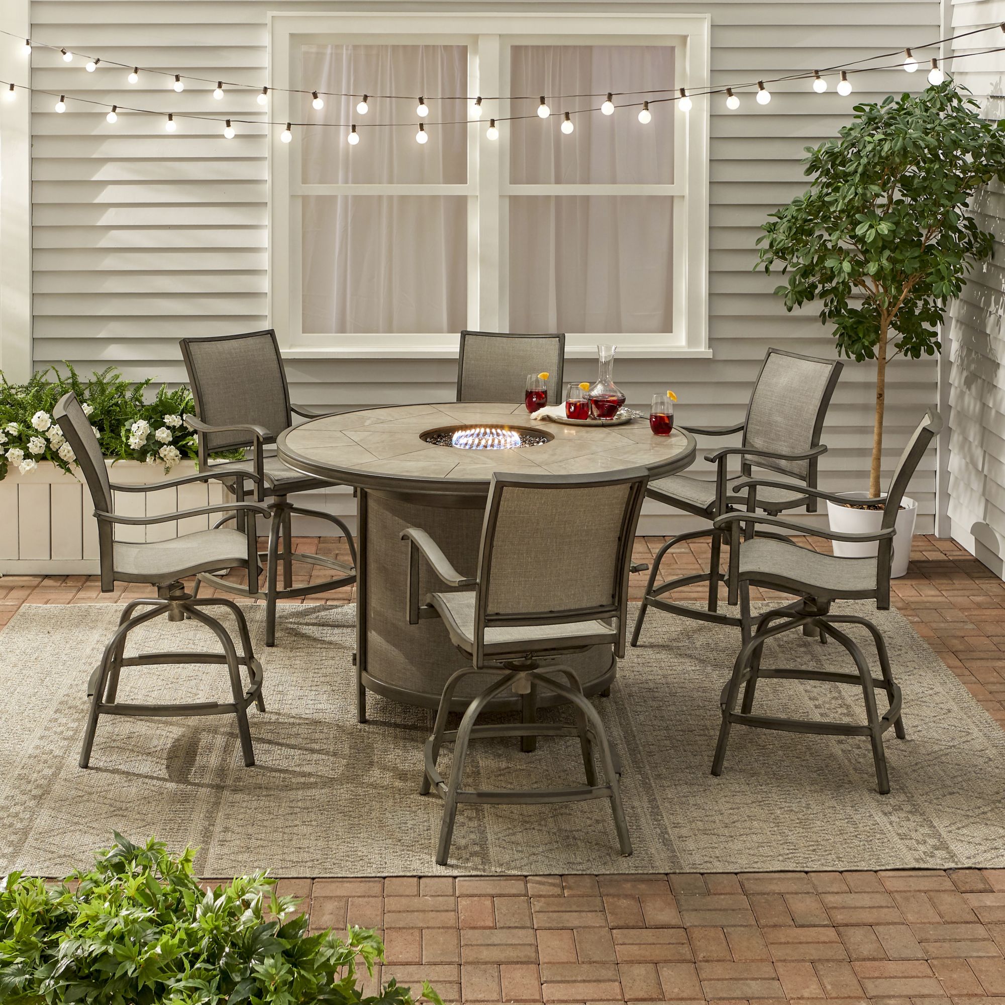 7 piece fire online dining set