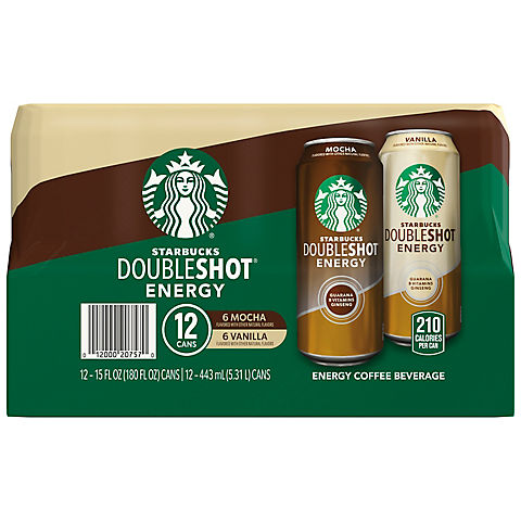 Starbucks Doubleshot Energy Coffee Beverage Variety Pack, 12 pk./15 oz.