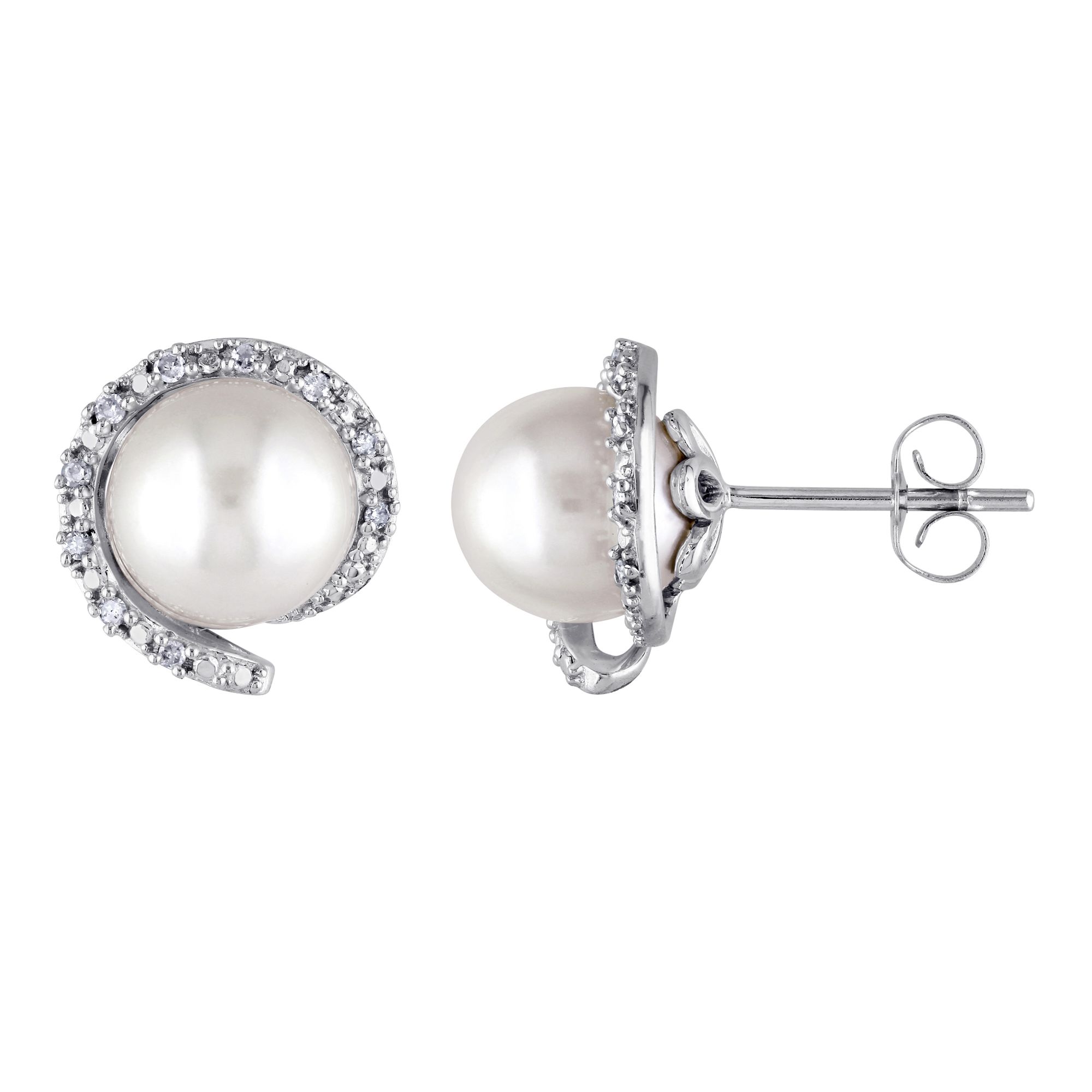 Pearl Stud Earrings Classic Freshwater