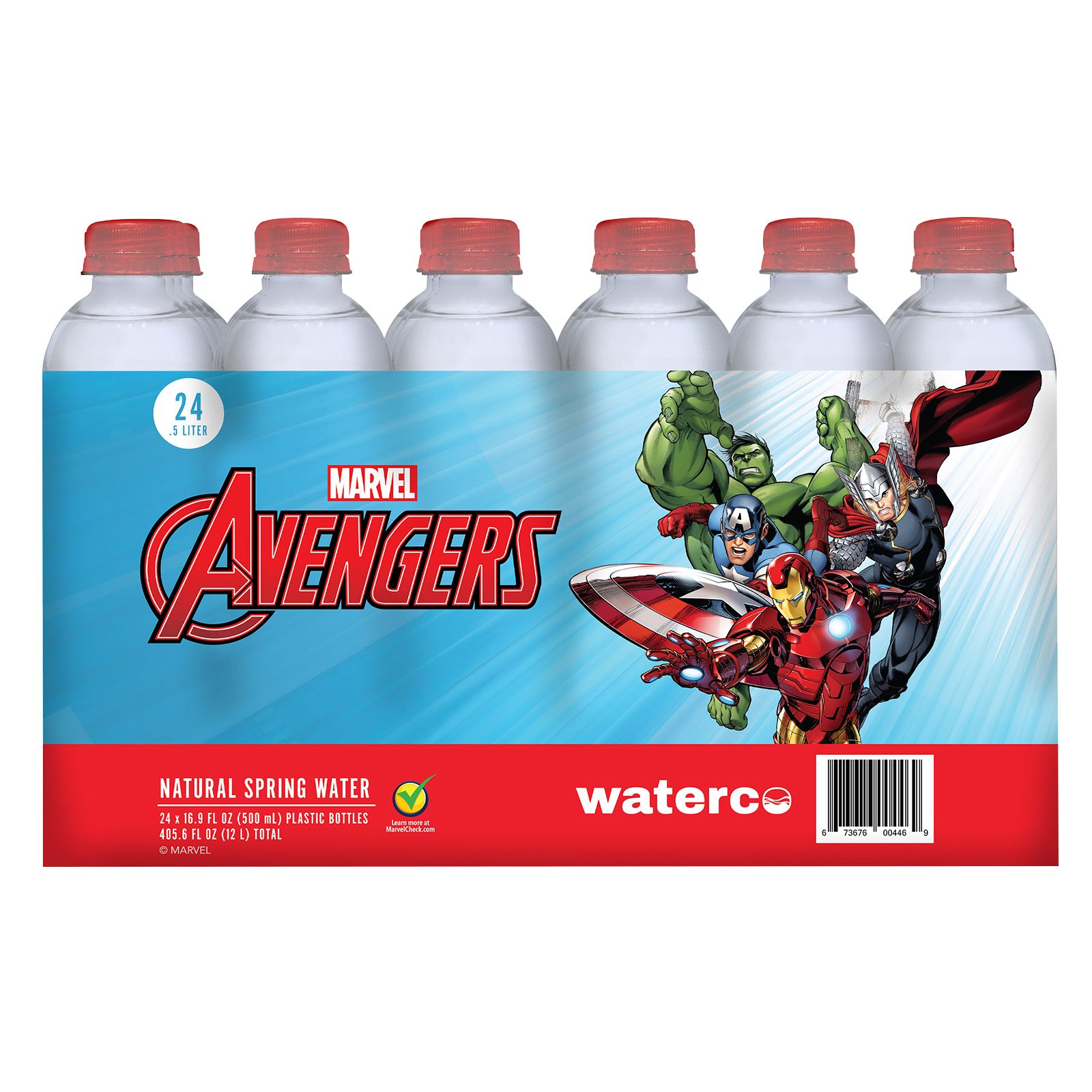 Marvel Universe Avengers Fearless Heroes 24 Oz Plastic Single Wall Water  Bottle