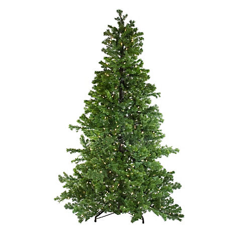 Northlight 7.5' Pre-Lit Medium Layered Pine Instant Power Artificial Christmas Tree - Dual Color LED Lights