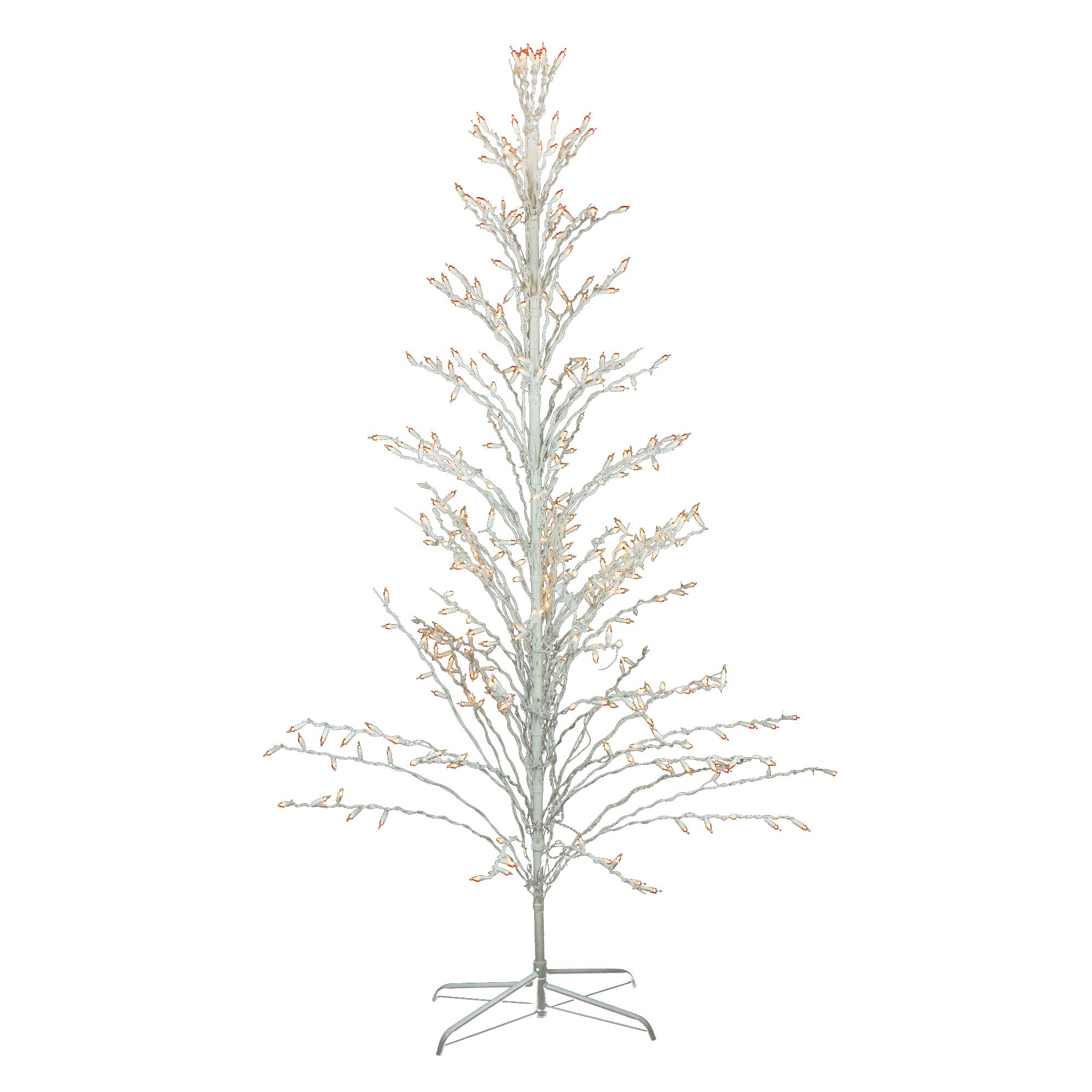 Northlight 6 ft. Lighted Christmas White Birch Twig Tree Outdoor Decoration  - Warm White LED Lights 34289209 - The Home Depot