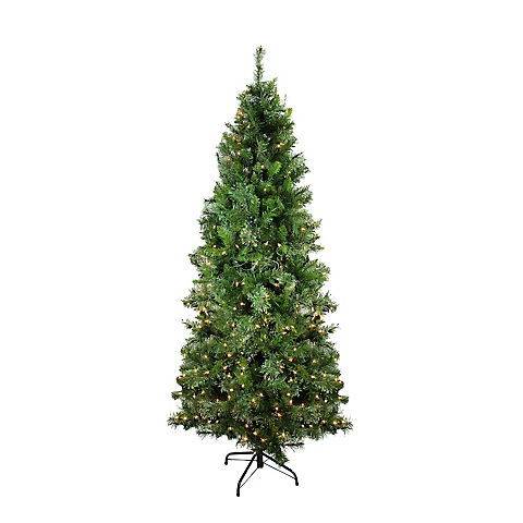 Northlight 6.5' Pre-Lit Medium Mixed Cashmere Pine Artificial Christmas Tree - Clear Lights