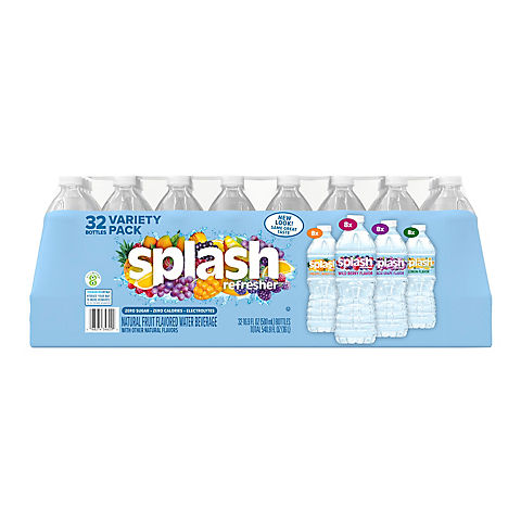 Splash Blast, Flavored Water Beverage, Variety Pack, Plastic Bottles, 32 ct./16.9 fl. oz.