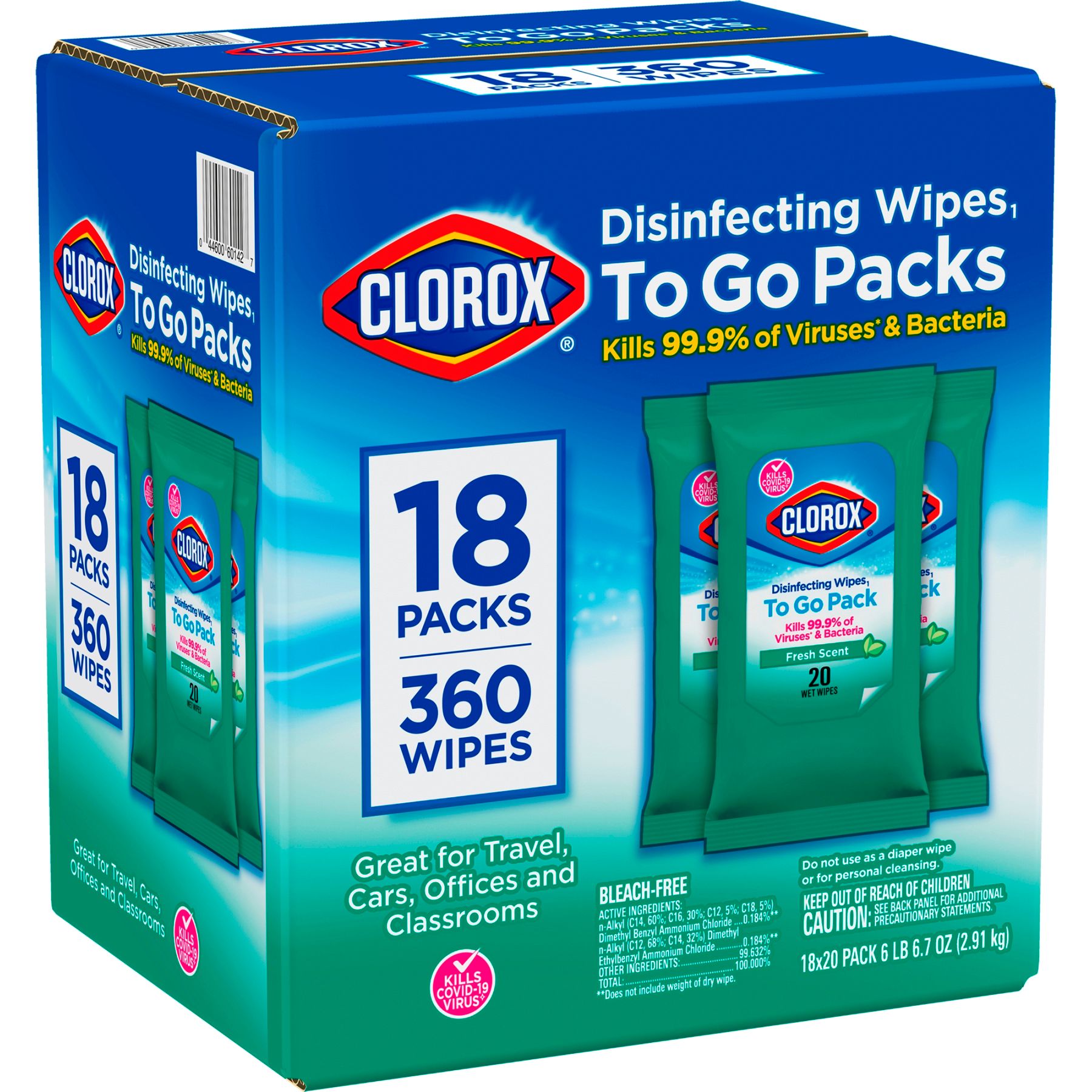 Clorox Disinfecting Wipes Value Pack, Bleach Free Cleaning Wipes