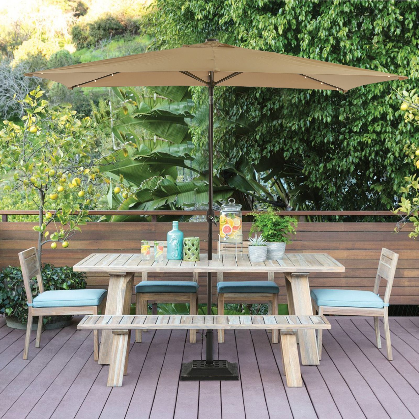 Outdoor umbrella patio cheap set