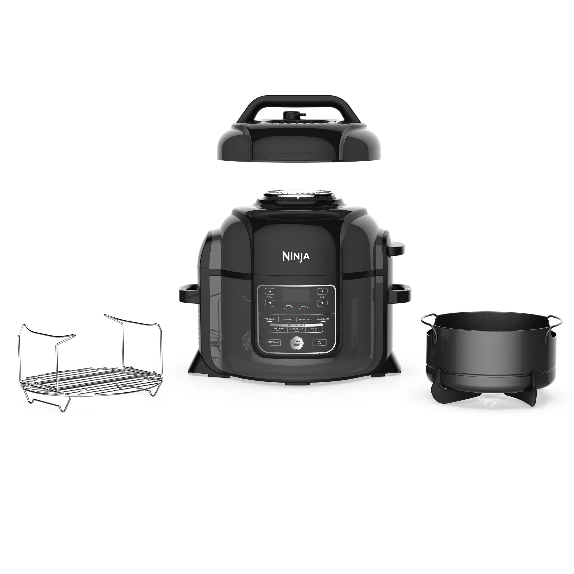 Ninja OL500 Foodi 6.5 Qt. 13-in-1 Pressure Cooker Steam Fryer /Pressure  Cooker/Recipes,* Silver/Black* 