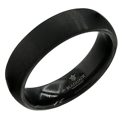 Men's Matte Black Ring in Tungsten