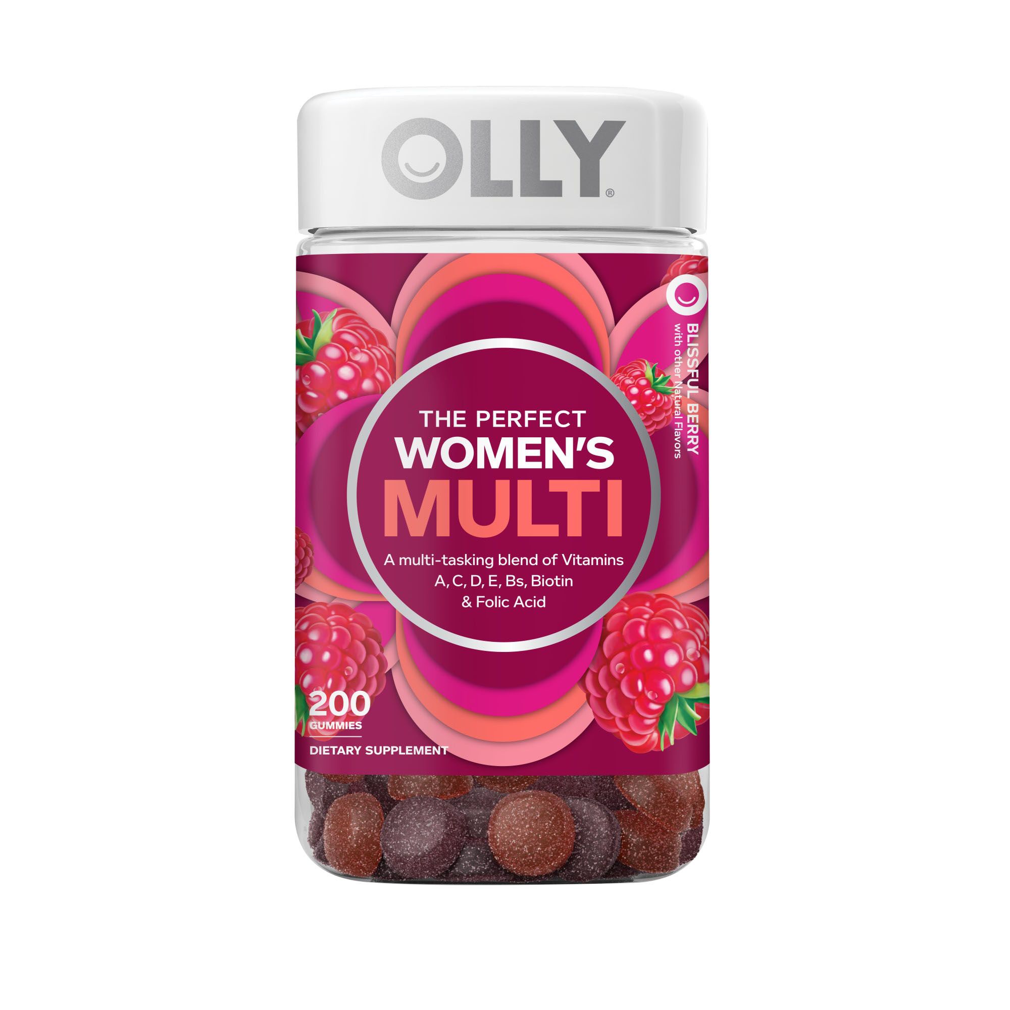 Olly Women's Multivitamin Gummies, Berry, 200 ct.