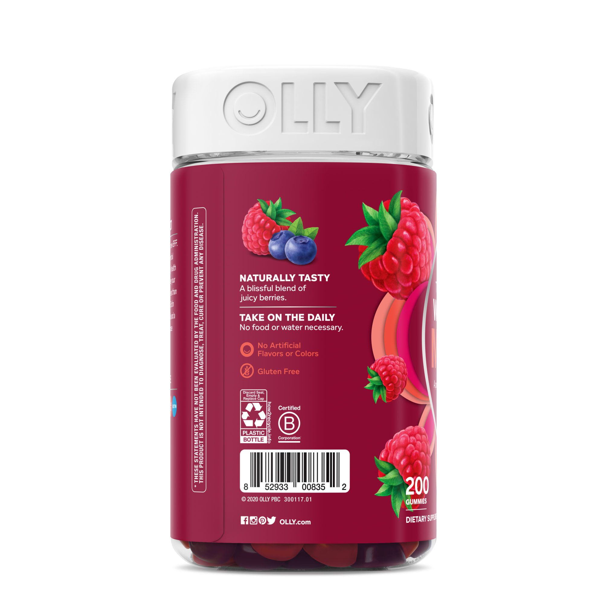 Olly Women's Multivitamin Gummies, Berry, 200 ct.