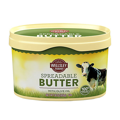 Wellsley Farms Spreadable Butter with Olive Oil, 30 oz.