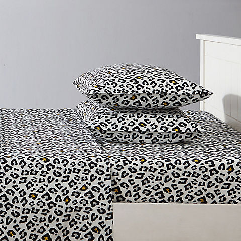 Joe Boxer Fun Prints Ultra Soft Smiley Leopard Sheet Set