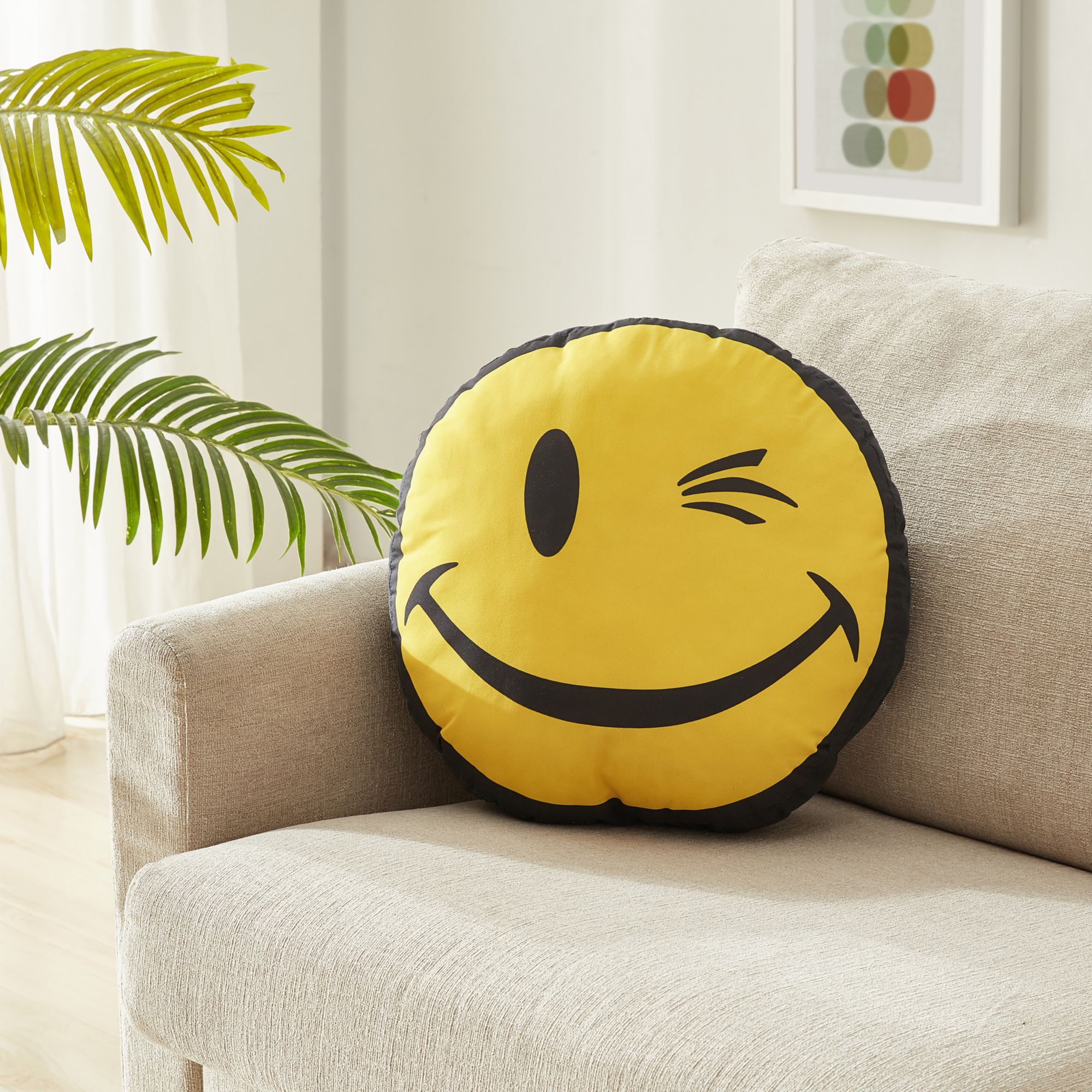 Joe Boxer Fun Prints Ultra Soft Smile Wink Pillow