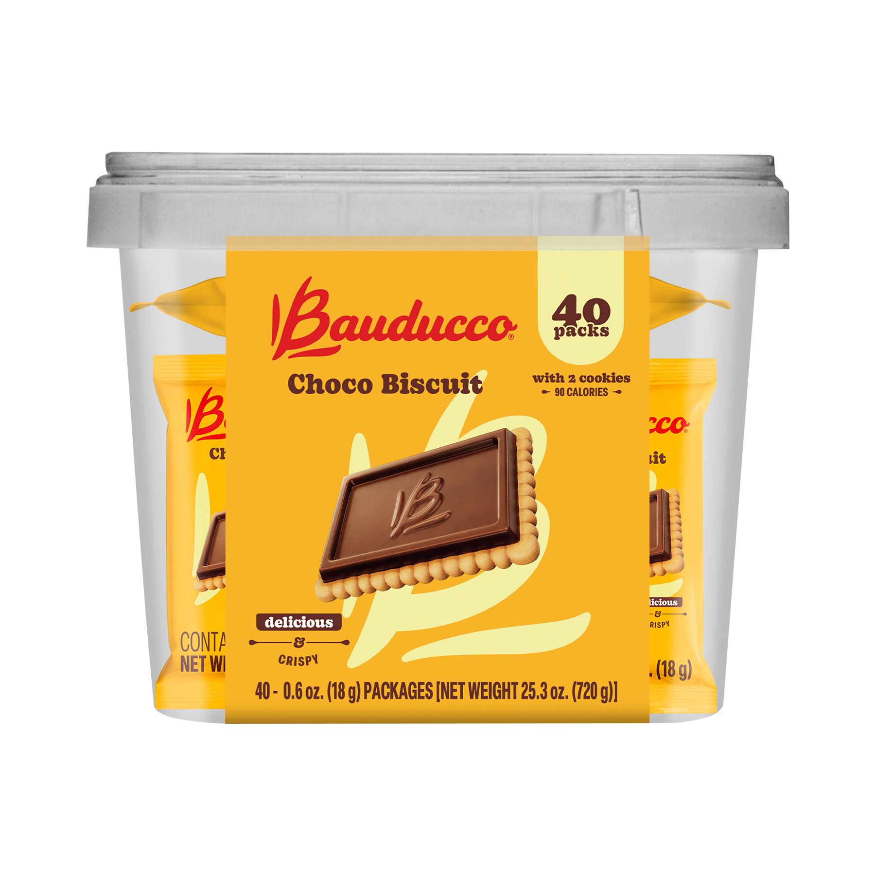 Bauducco Choco Biscuit Tub, 40 pk.