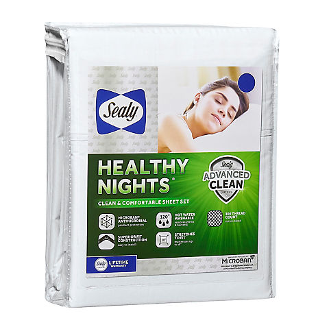 Sealy Healthy Nights 300 Thread Count Queen Size Sheet Set