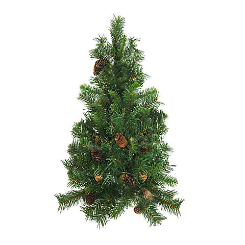 Northlight 42" Pine Artificial Christmas Teardrop Swag with Pine Cones - Unlit