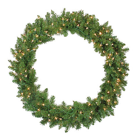 Northlight 36" Pre-Lit Northern Pine Artificial Christmas Wreath - Clear Lights