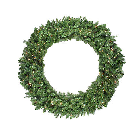 Northlight 48" Pre-Lit Canadian Pine Artificial Christmas Wreath - Clear Lights