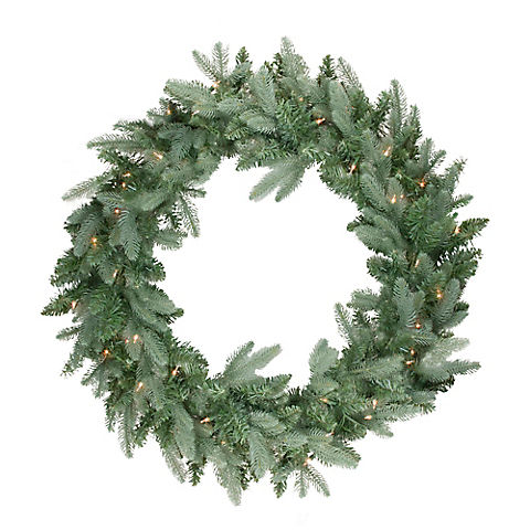 Northlight 36" Pre-Lit Washington Frasier Fir Artificial Christmas Wreath - Clear Lights