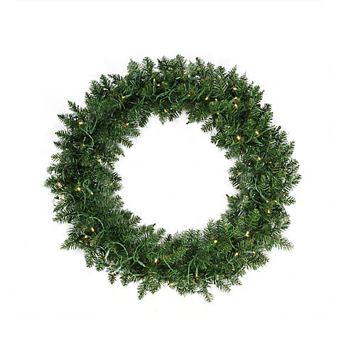 Northlight 36" Pre-Lit Buffalo Fir Artificial Christmas Wreath - Warm White LED Lights