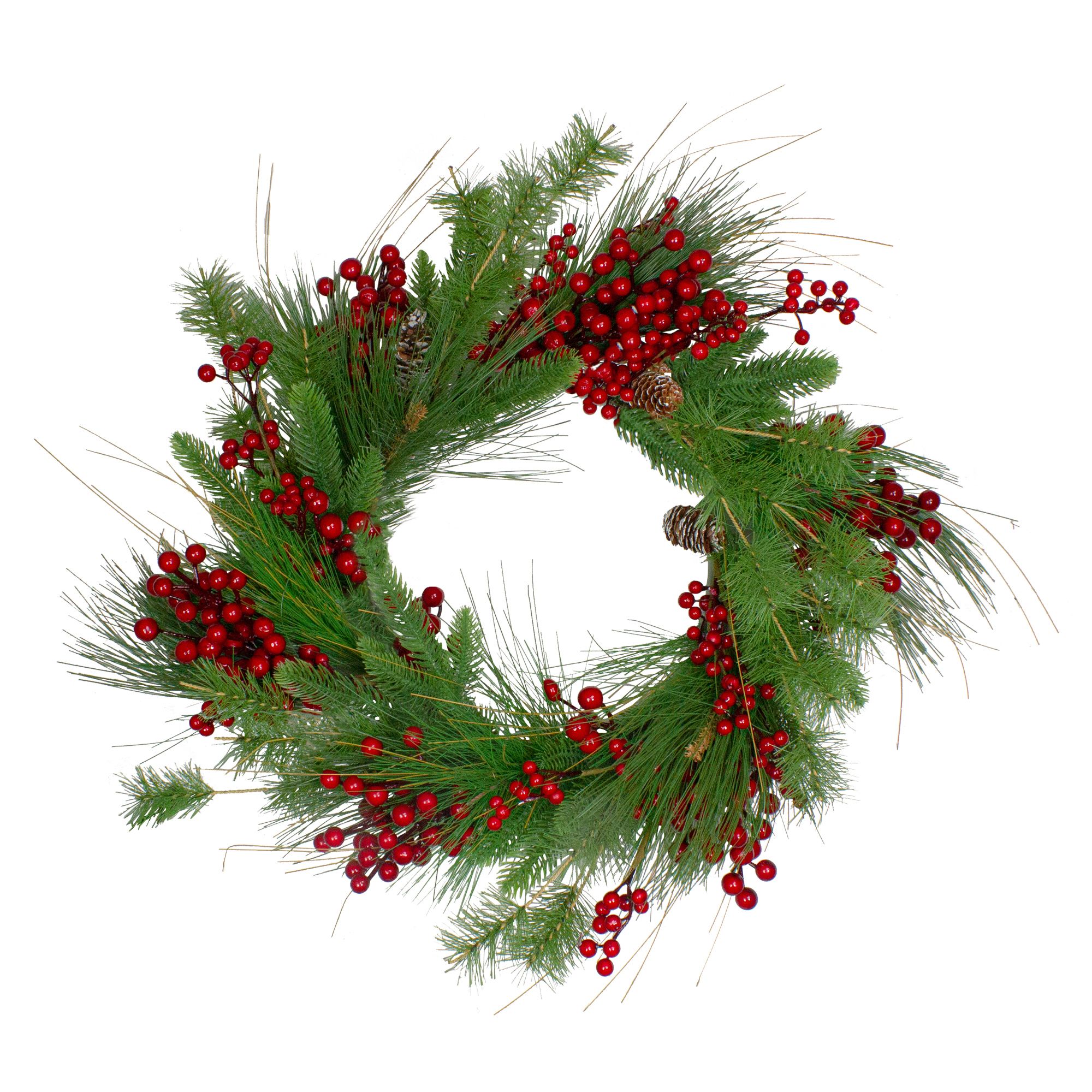 Pack of 6 Green Artificial Berry Stems Christmas Picks Wreath