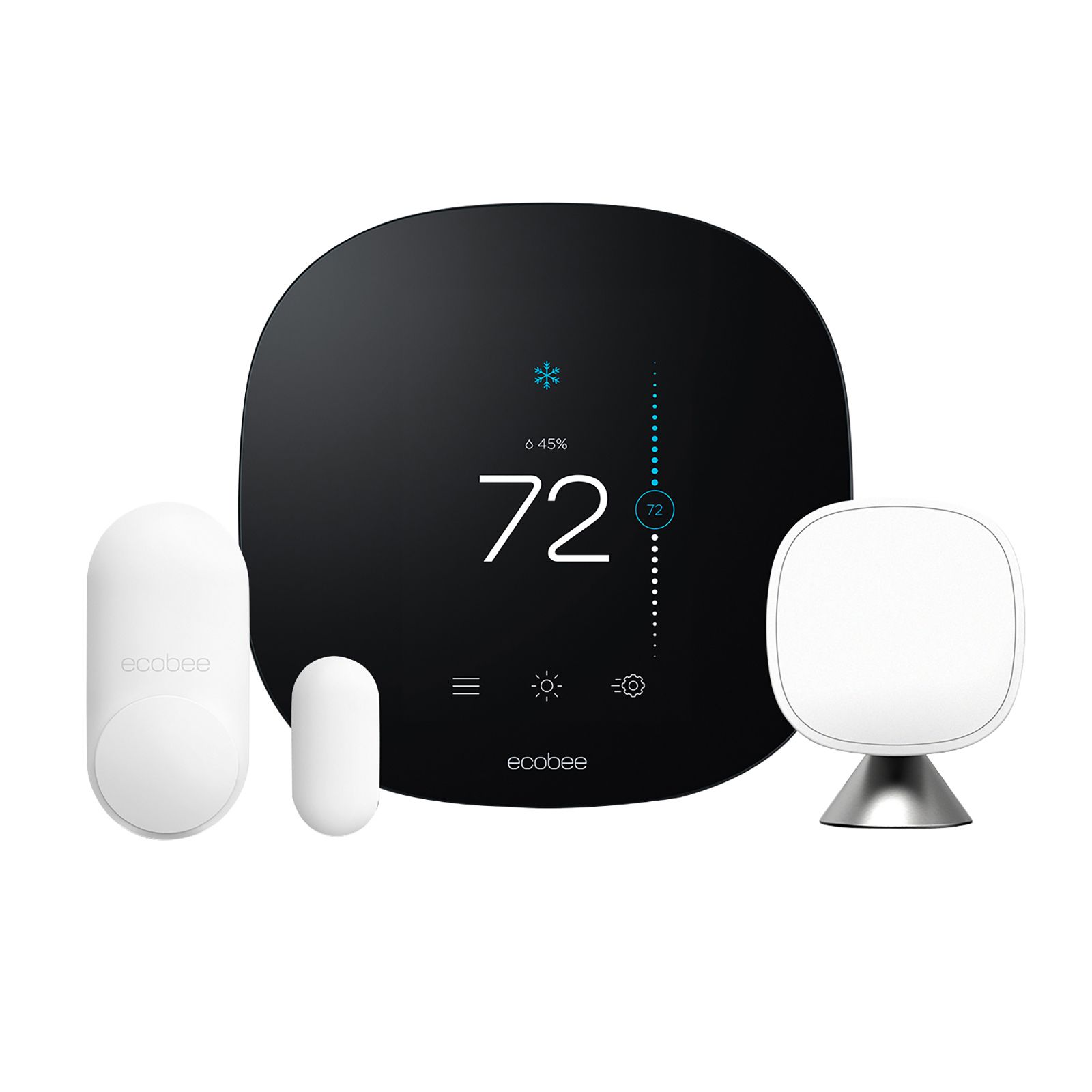 Ecobee Smart Programmable Thermostat with Voice Control - Black