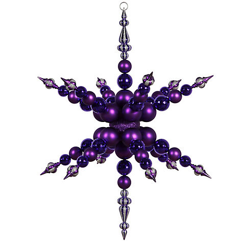 Vickerman 43" Shatterproof 3D Snowflake Christmas Ornament - Purple