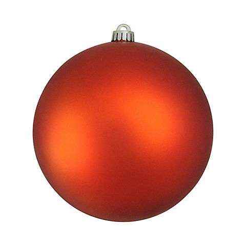 Northlight 8" Shatterproof Christmas Ball Ornament - Burnt Orange Matte