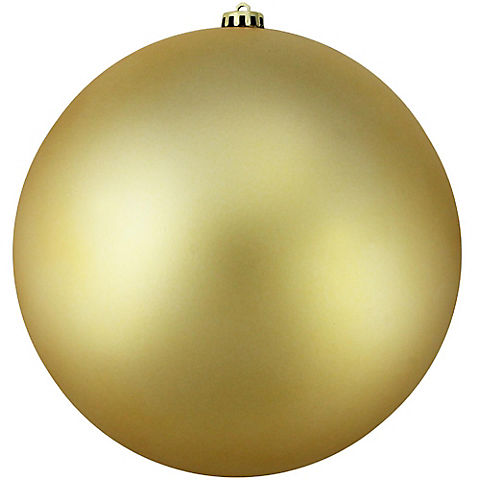 Northlight 10" Shatterproof Matte Christmas Ball Ornament - Vegas Gold