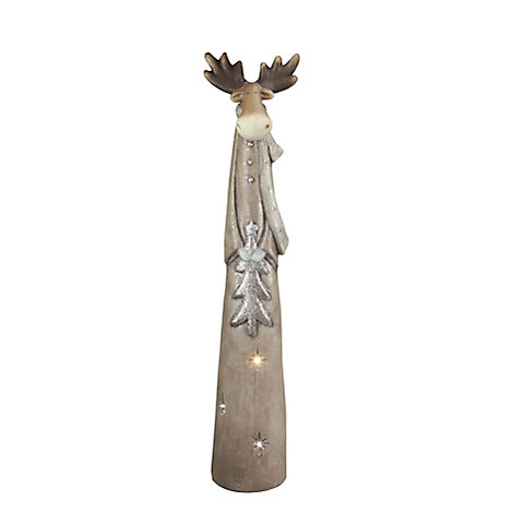 Northlight 30" LED Lighted Reindeer Christmas Tabletop Figurine - Brown and Silver