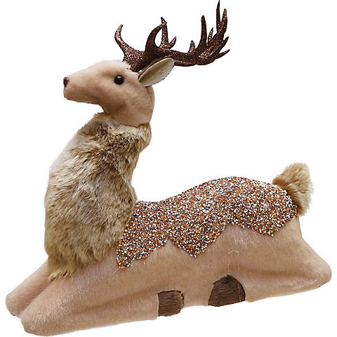 Northlight 9.5" Sitting Deer Christmas Tabletop Decor - Beige and Brown