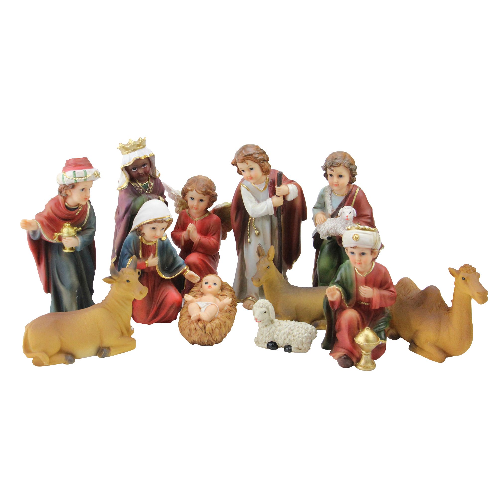 3 Piece Set Angel and 2 Shepherds 12 Nativity Set