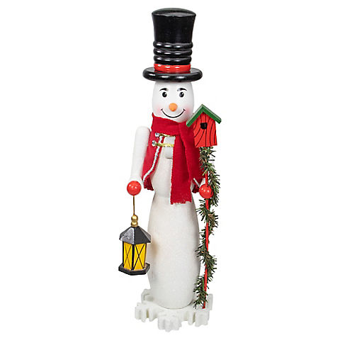 Northlight 18"  Snowman Nutcracker Christmas Tabletop Decor - White and Red