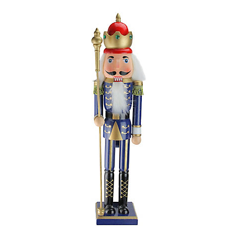 Northlight 24" Christmas Nutcracker King with Scepter - Blue and Gold