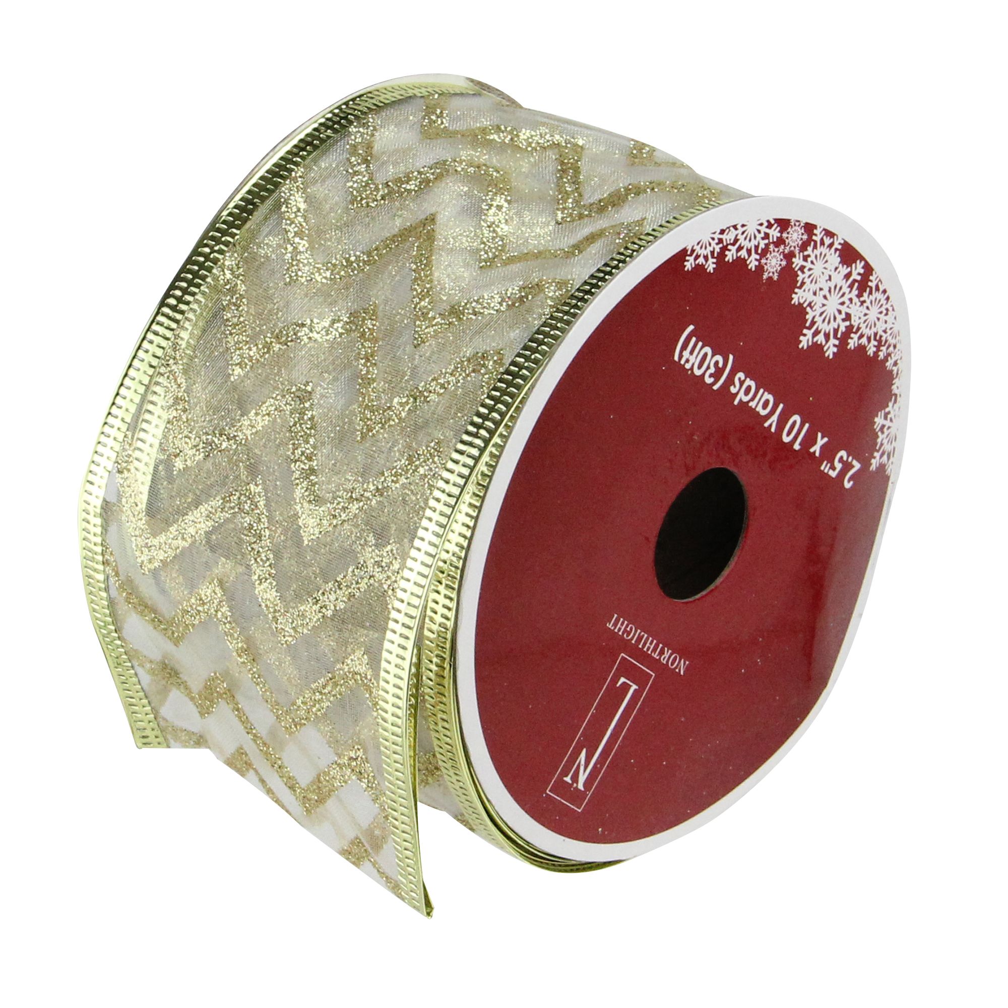 Ribbon Traditions Winter Snow Much Fun Wired Ribbon 2 1/2 by 10 Yards