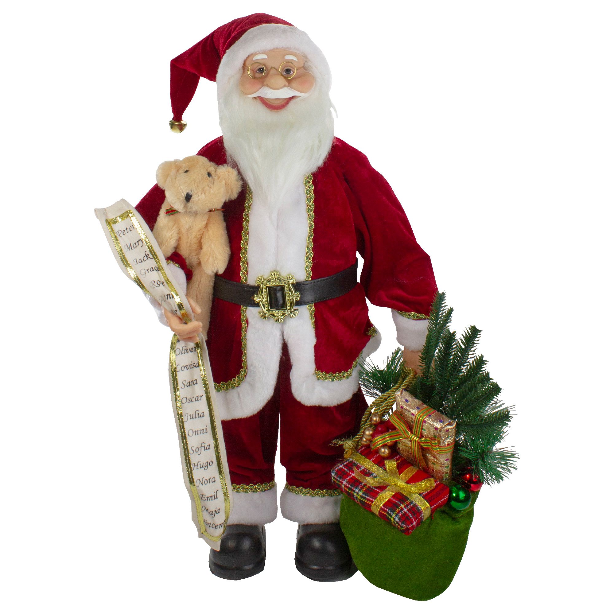 Northlight Set of 2 Plush Santa Claus Christmas Picks 18