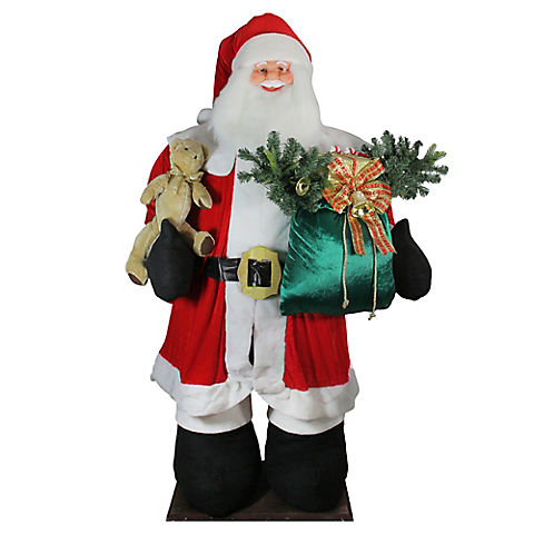 Northlight 8' LED Lighted Musical Inflatable Santa Claus Christmas Figurine - Red and White