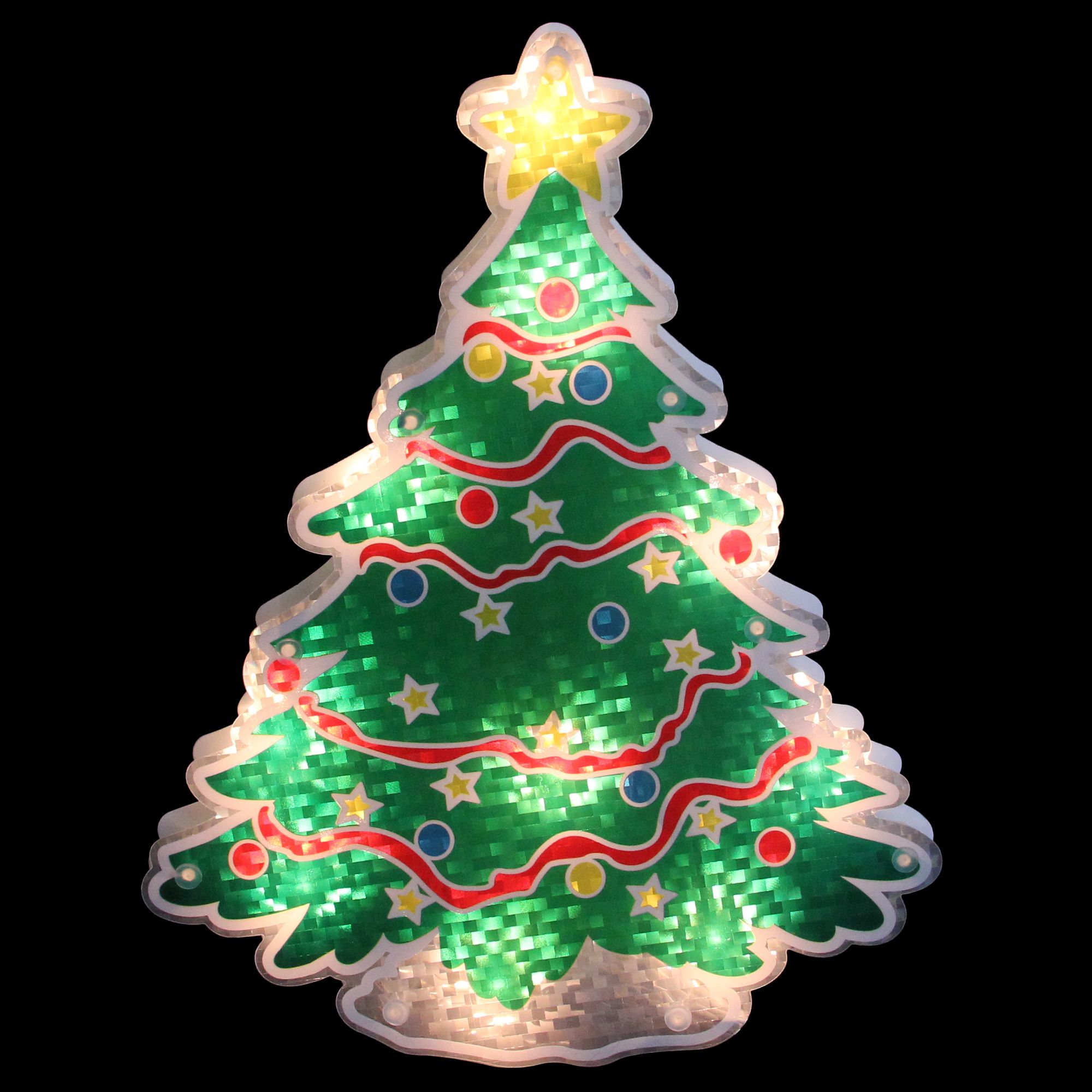 Northlight 12.5 Lighted Christmas Tree Window Silhouette Decor