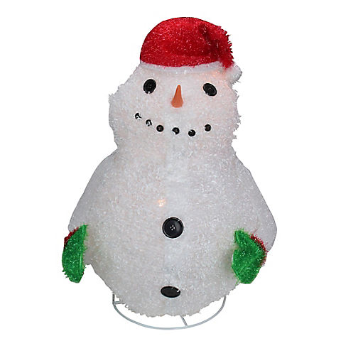 Sterling 24" Pre-Lit Snowman Outdoor Christmas Yard Decor - Red and White