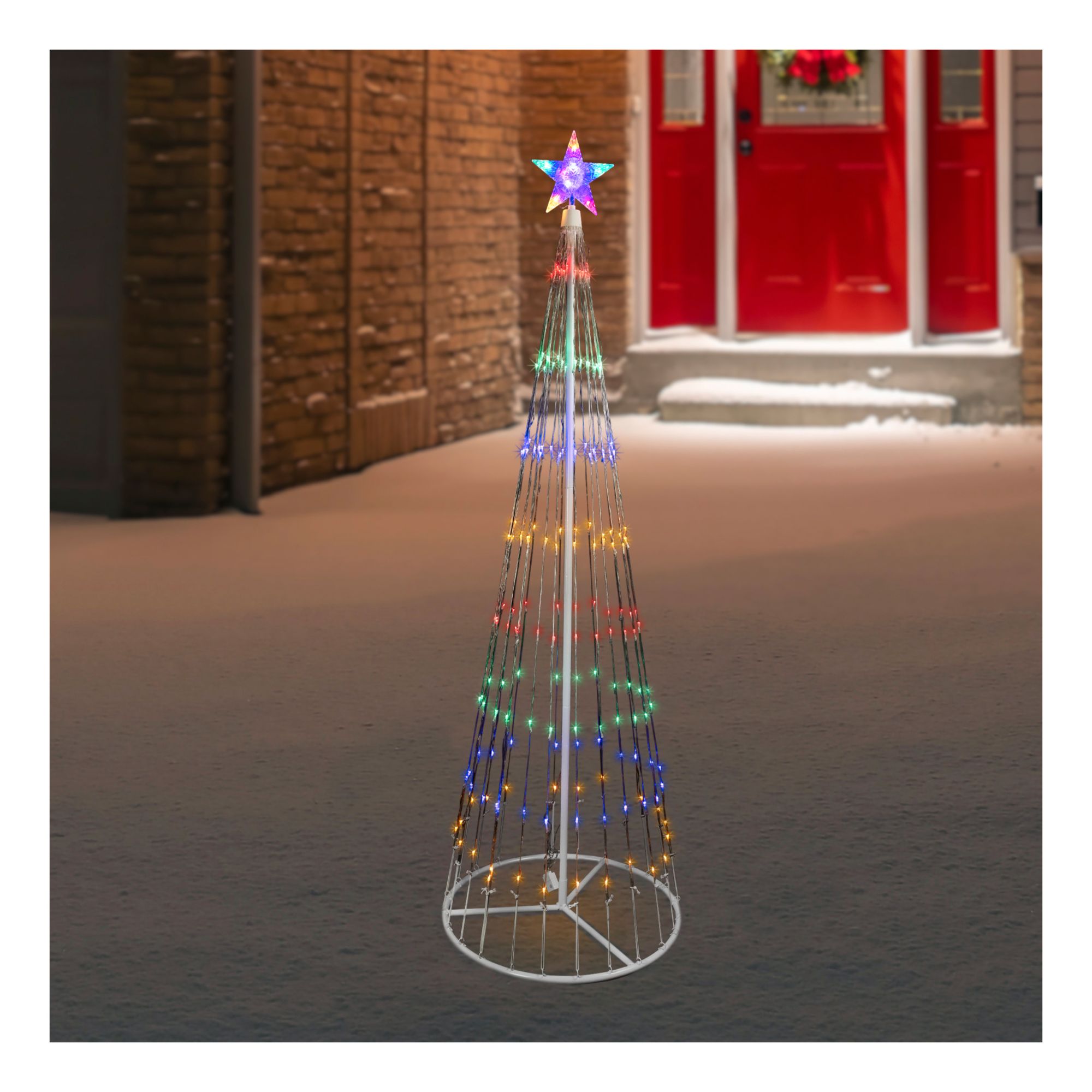 Northlight 6' LED Lighted Show Cone Christmas Tree Outdoor Decoration ...