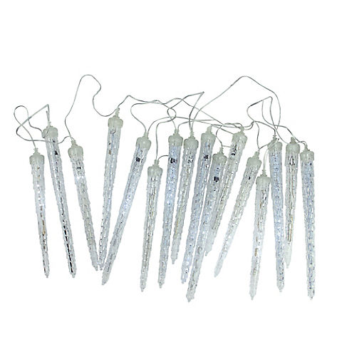 Northlight 14.25' Transparent Dripping Icicles Snowfall Christmas Light Tubes, 16 ct. - Clear