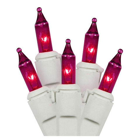 Vickerman 50' Mini Christmas Light Set - Purple