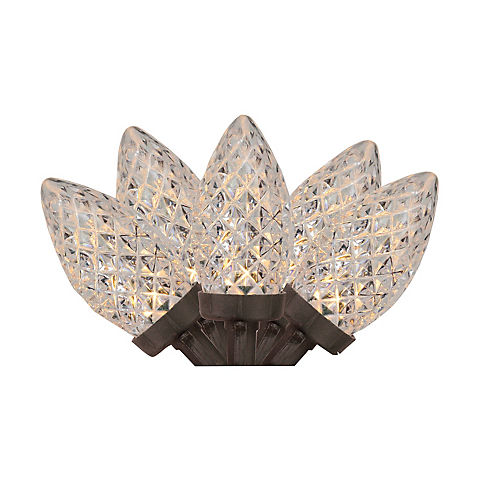 Northlight 66' LED Faceted C9 Christmas Lights - White