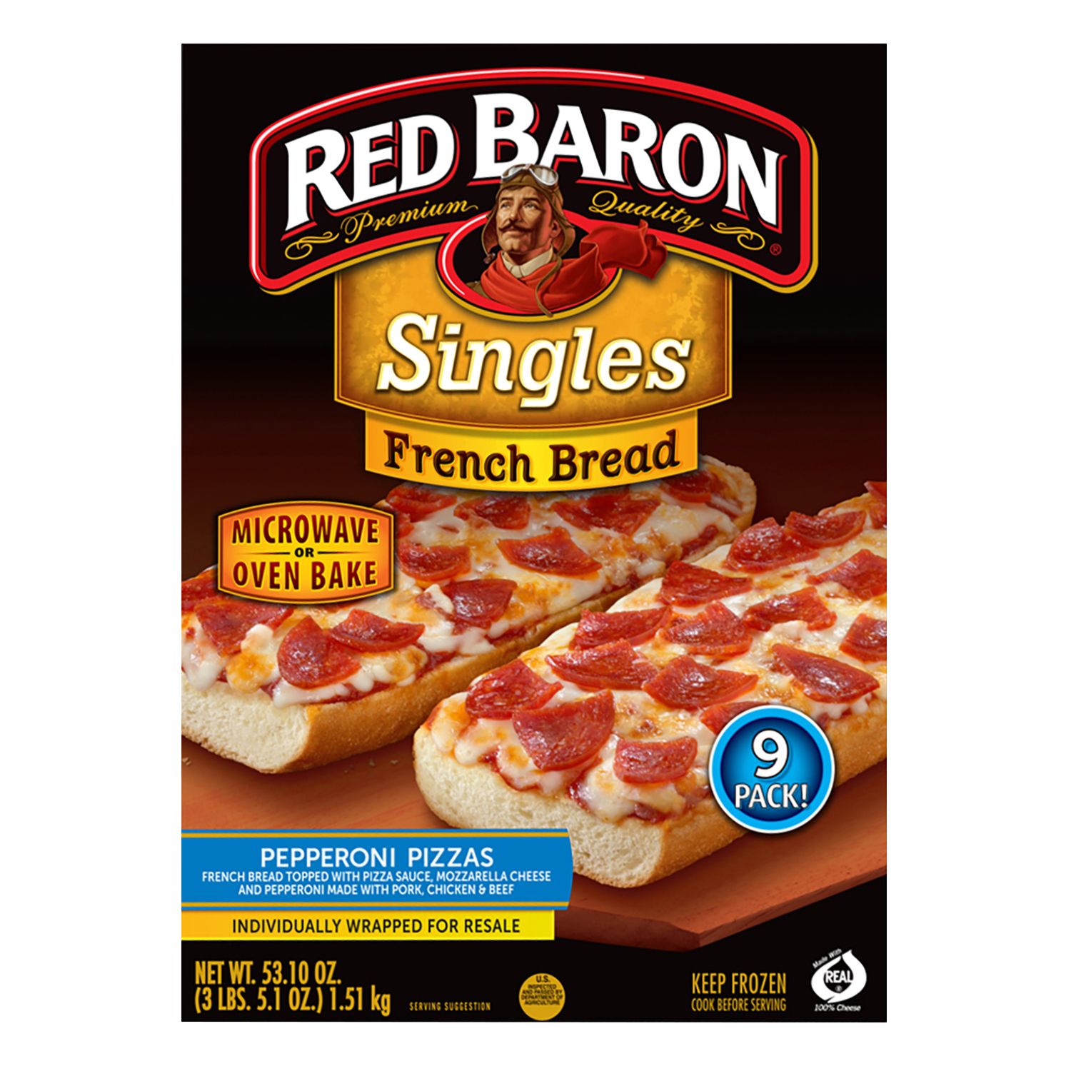 Red Baron French Bread Pepperoni Pizza